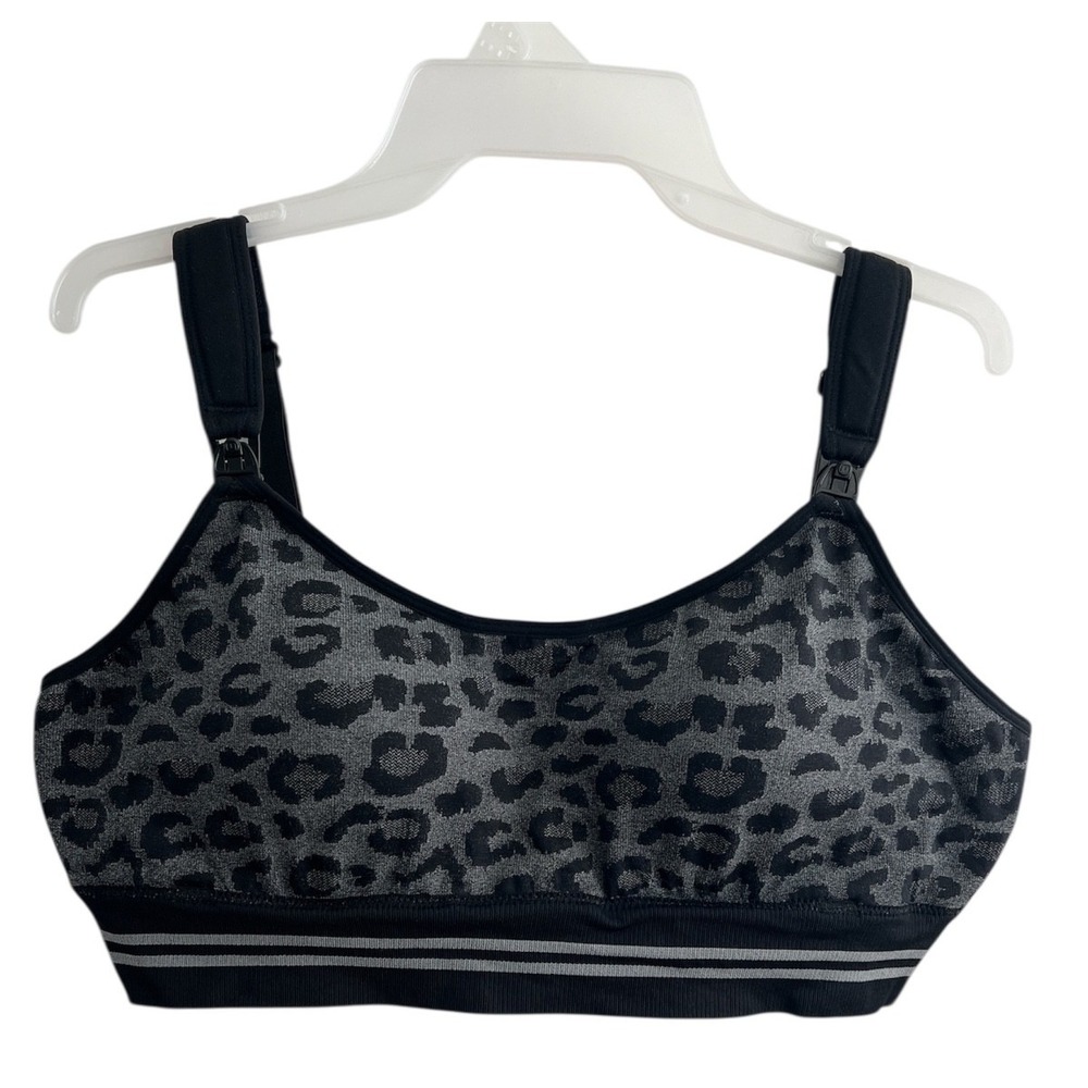 Momcozy XL Seamless Nursing Bra Wireless Hands Free Pumping Maternity Black NWT